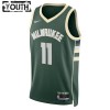 Maillot Enfant Milwaukee Bucks Brook Lopez 11 2022-23 Nike Icon Edition Vert Swingman